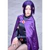 Костюм для косплея Raven из Teen Titans, женский костюм, боевое тело Magic Girl, комплект с фиолетовым плащом с капюшоном