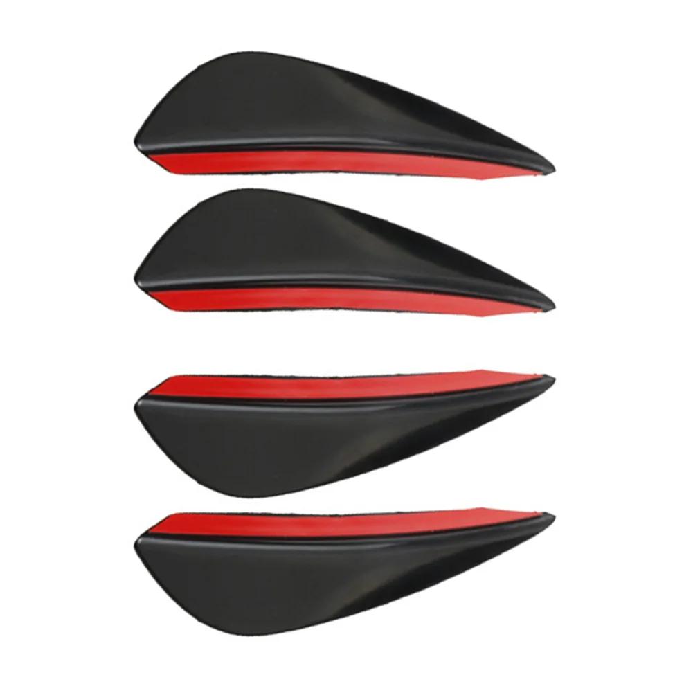 4 шт. универсальные автомобильные передние бамперы, сплиттеры, плавники, спойлеры, канарды, углеродное волокно, моторы, спойлер, разделитель, наклейки