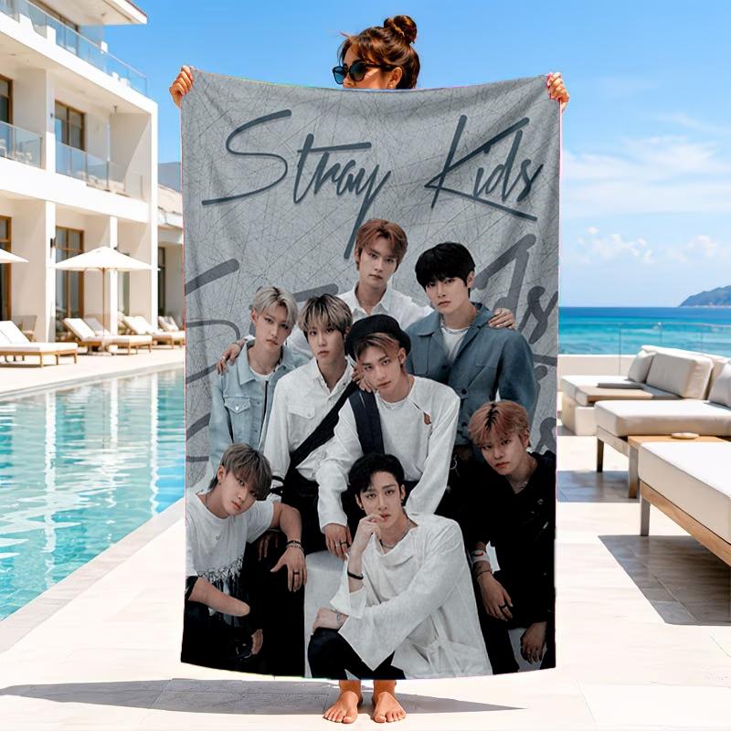K-pop Group Stray Beach Towel, Microfiber Beach Towel, Perfect For Pool, Beach, Travel, Home Decor Beach Party Fan gifts