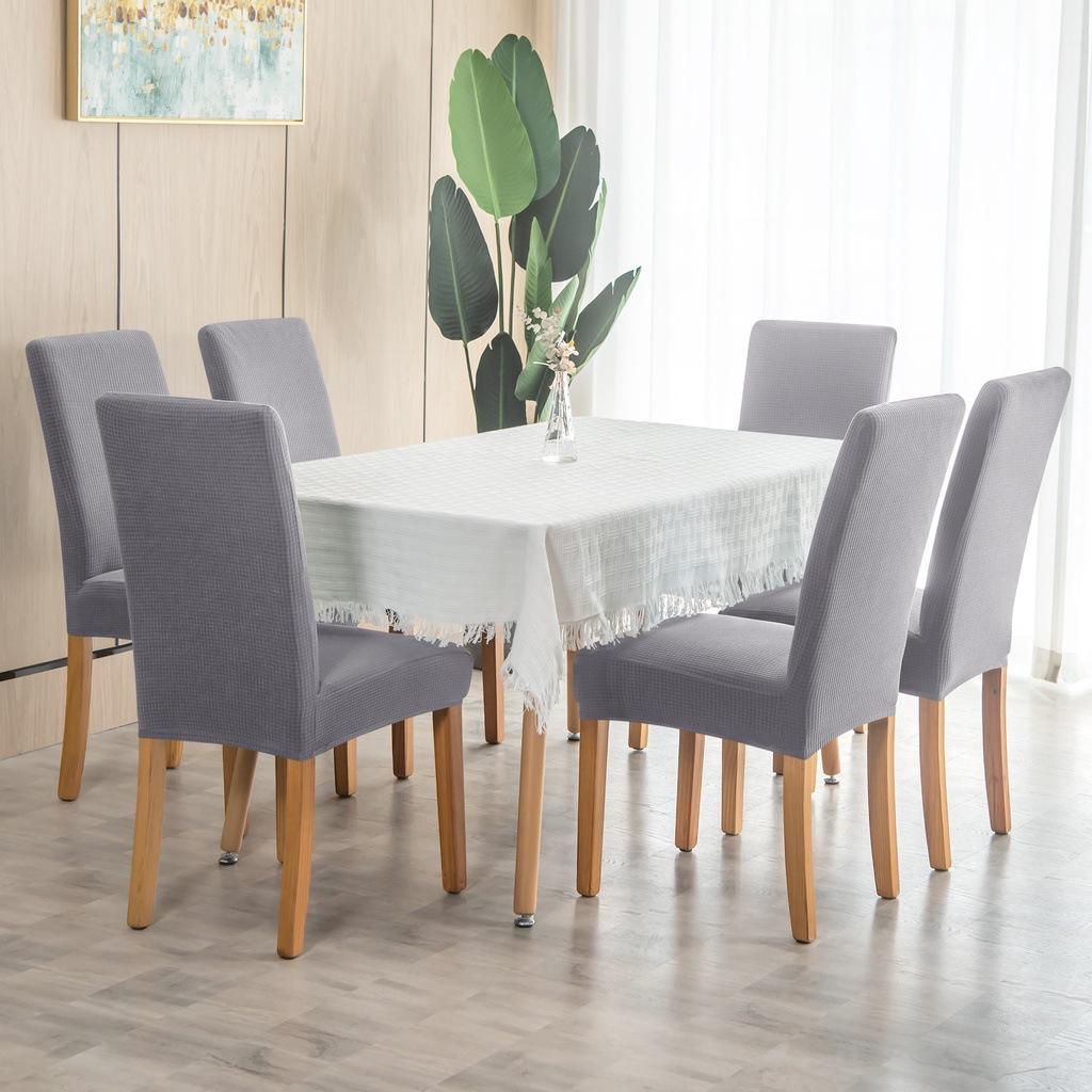 Waterproof thickened fleece grid fleece one-piece chair cover Elastic hotel restaurant chair cover Anti-fouling stool cover