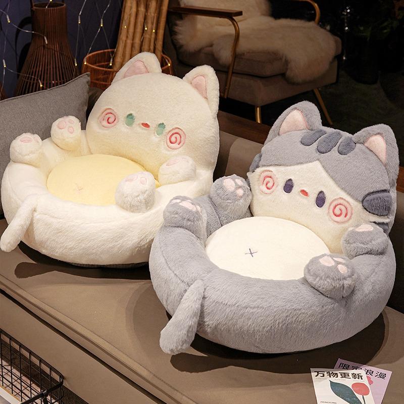 About 50CM Kawaii Cat Plush Cushion Stuffed Soft Animal Cushion Sofa Chair Pillow Ni Home Decoration for Birthday Gift