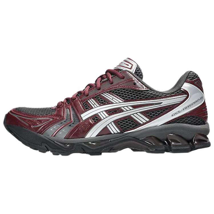 Asics Кроссовки Gel Kayano 14 Синтетическая Кожа, Искусственная Кожа Амортизация Поддержка Повседневная Обувь для Бега Унисекс Серый Красный 1203A537-022