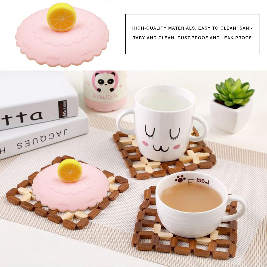 Крышка для чашки Силиконовая мультяшная крышка для бутылки Пылезащитная крышка