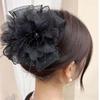 Large Feather Bow Mesh Hair Clip for Volume