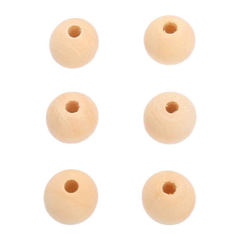 100pcs Bulk Pack Round Wood Beads Multipurpose DIY Wood Beads Wooden Spacer Beads DIY Crafting