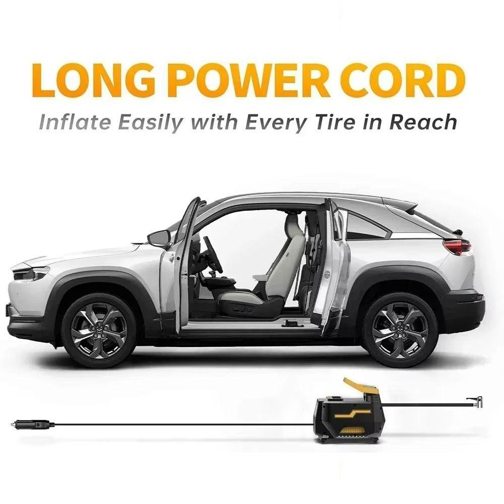 Portable Car Tyre Inflator Dual Power Car Tires Air Compressor AC/DC Car Air Pump Car Tires