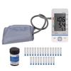 2 In 1 Fully Automatic Blood Glucose Monitor Kit with 25 Test Strip Voice Broadcast Time Display