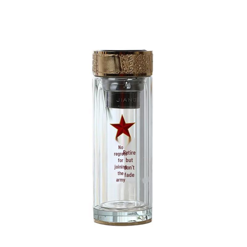 Двустенная стеклянная кружка Miaoang, commemorative, в военном стиле