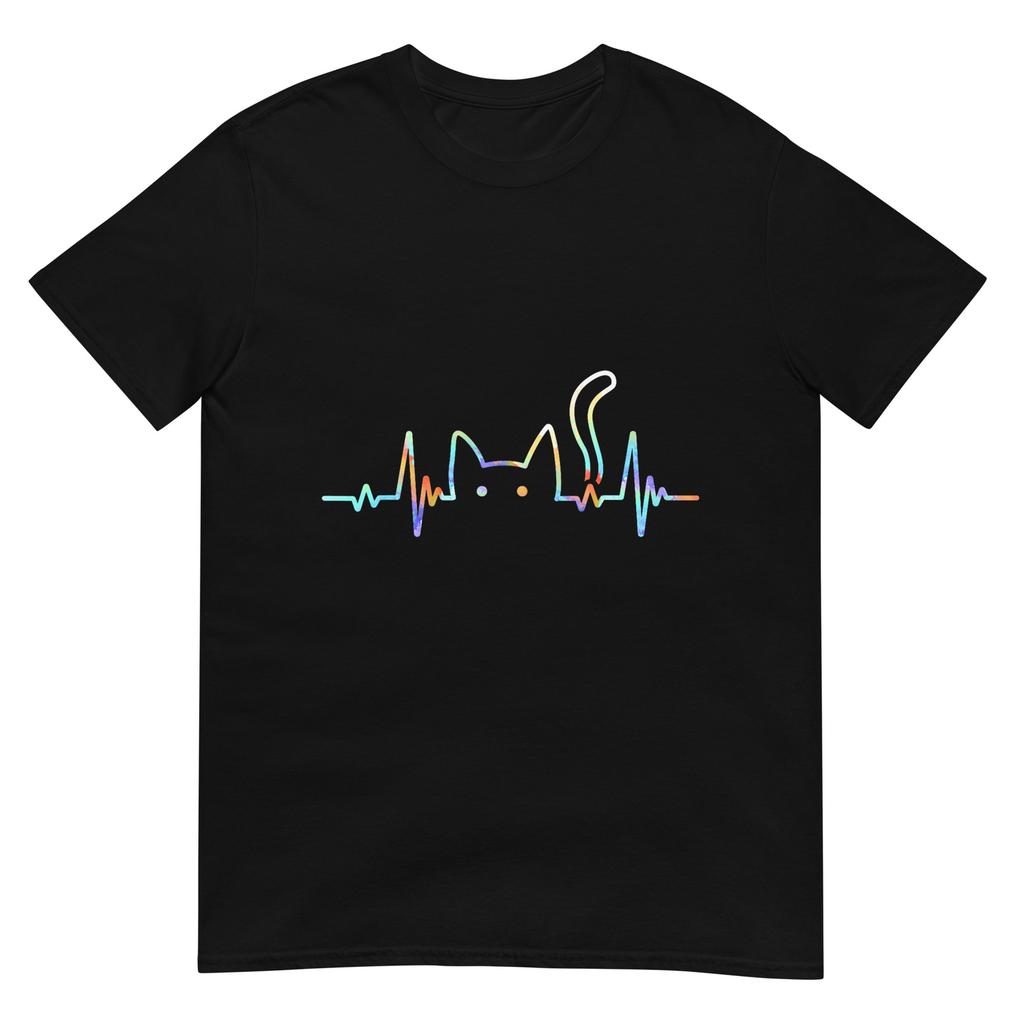 Heartbeat Cat Lover Animal Silhouette Cute Cat Tshirt