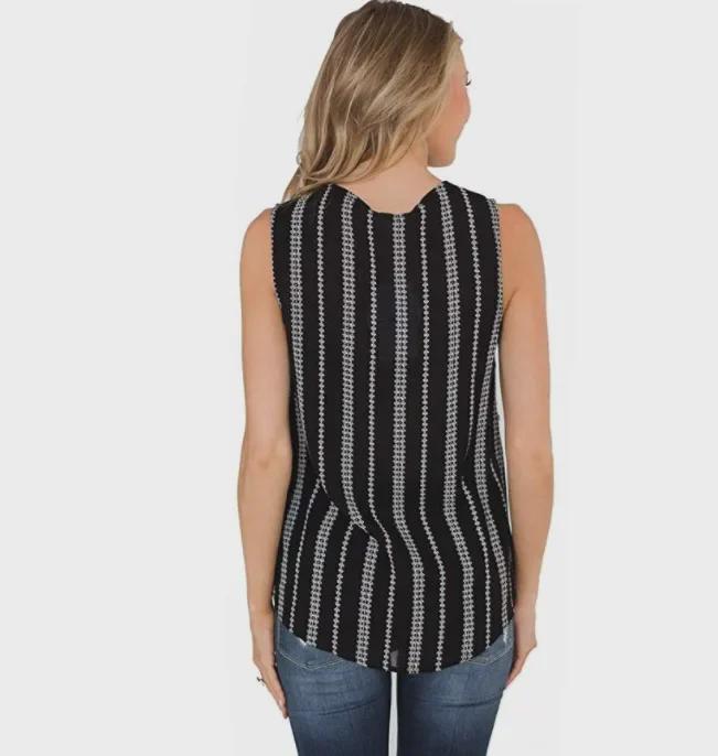 2019 Spring V-Neck Printed Button Pullover Women's Shirt