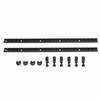 60cm L Track Tie Down System with 6pcs Double Stud Fitting Black Anodized Aluminum for Truck Beds Tr