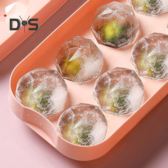 7 сеток/8 сеток, форма для кубиков льда, не содержит BPA, устойчива к разливу, PE, съемная крышка, машина для приготовления ледяных шаров, кухонная утварь