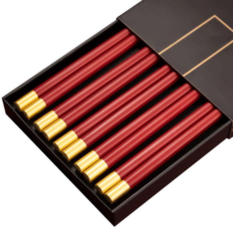 5 пар китайских палочек для еды, палочки для суши, корейские палочки для тушеного мяса, палочки для еды, многоразовые палочки из сплава, кухонная посуда, аксессуары для инструментов