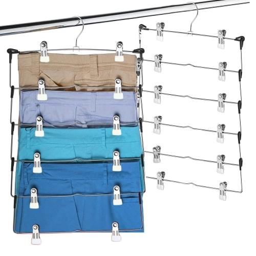Red Horse Home Trouser and Slacks Hangers, Bottom Hangers, Clip Hangers, Storage Hangers for Organizing, 2 Hangers