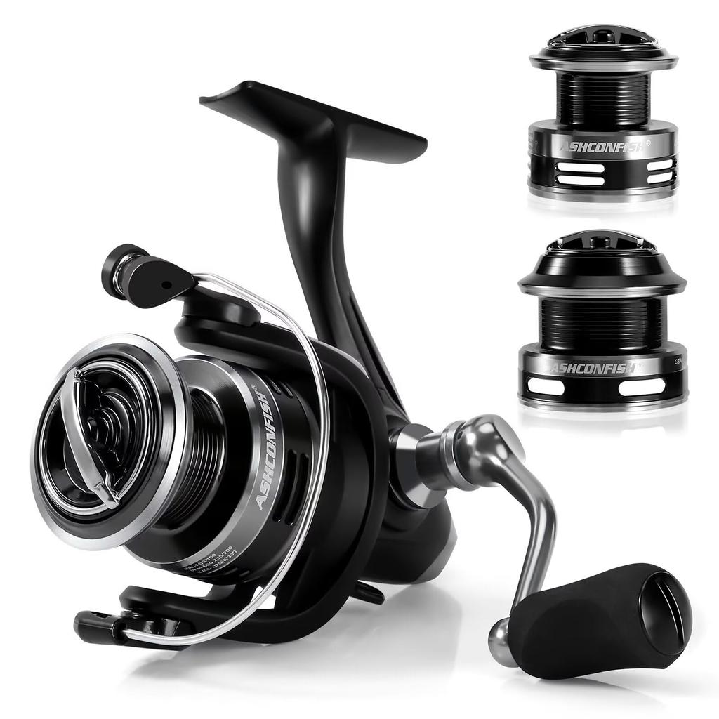 Ashconfish Spinning Reel Deep Reversible Handle Reverse Suitable for Saltwater and Freshwater Lightweight Reel - Spool/Shallow Spool, (Left/Right),