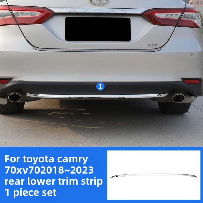 Для Toyota Camry 70 XV70 2018 2019 2020 2026 2026 2026 Гибридный Автомобиль Рамка Заднего Бампера Комплект Ярких Полос Декоративные Полоски Аксессуары