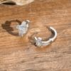 Cross Hoop Earrings for Men Boys,Hip Hop Big Zircon Huggies Earrings,Cool Rap Trendy Jewelry Gifts