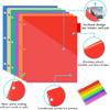 Binder Dividers with Pockets,Plastic 6 Tab 2 Set,Dividers with Angled Cut Pocket, Multi-Colored Tabs for 3-Ring Binder, A4 Letter Size, Durable