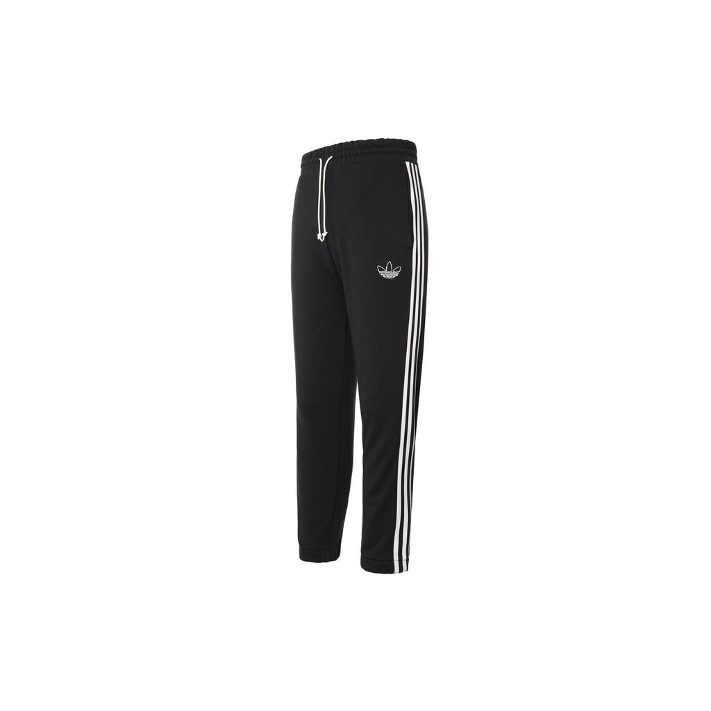 Adidas Logo Stripe Track Pants Women Bottoms Black IC8125