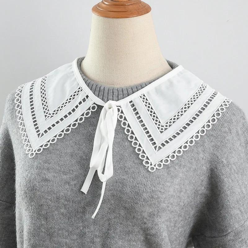 Female Summer Solid Color Shirt Detachable Collar for Women Neck Wear Fake Collar Small Shawl Autumn Sweater Shoulder Wraps