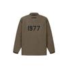 Essentials 1977 Collection FW22 Coaches Ветровка с однотонным логотипом Мужская верхняя одежда Древесно-коричневая FOG-FW22-052
