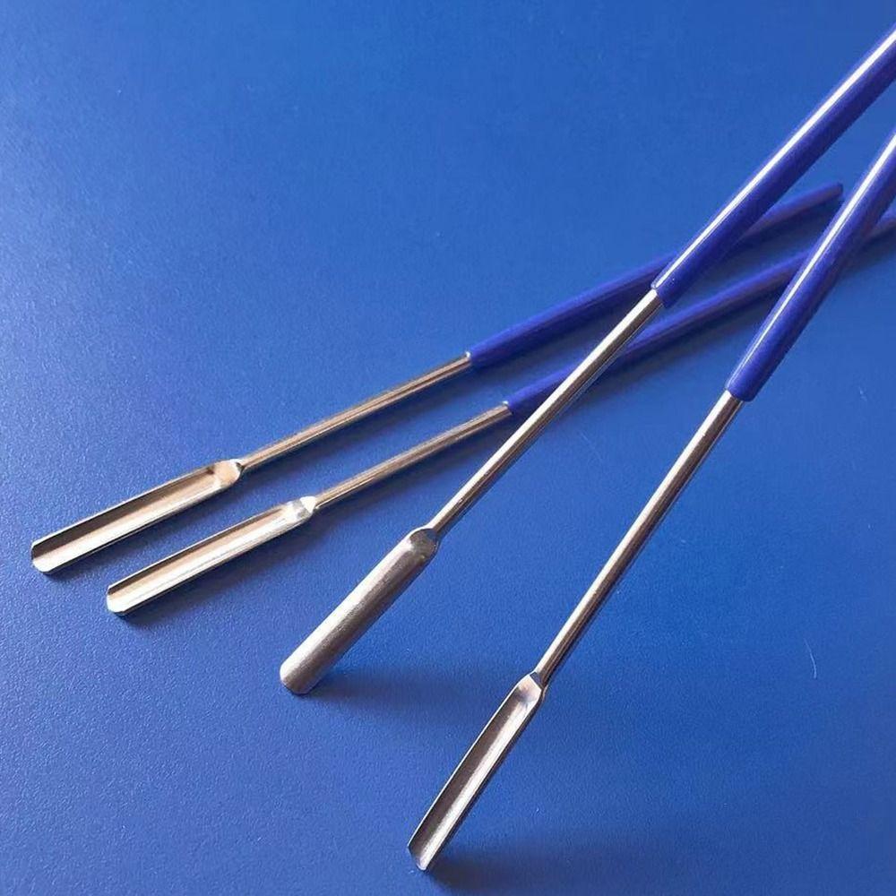 with Vinyl Handle Half Rounded Spoon Stainless Steel Stirring Rod  Cream Foundation Blender