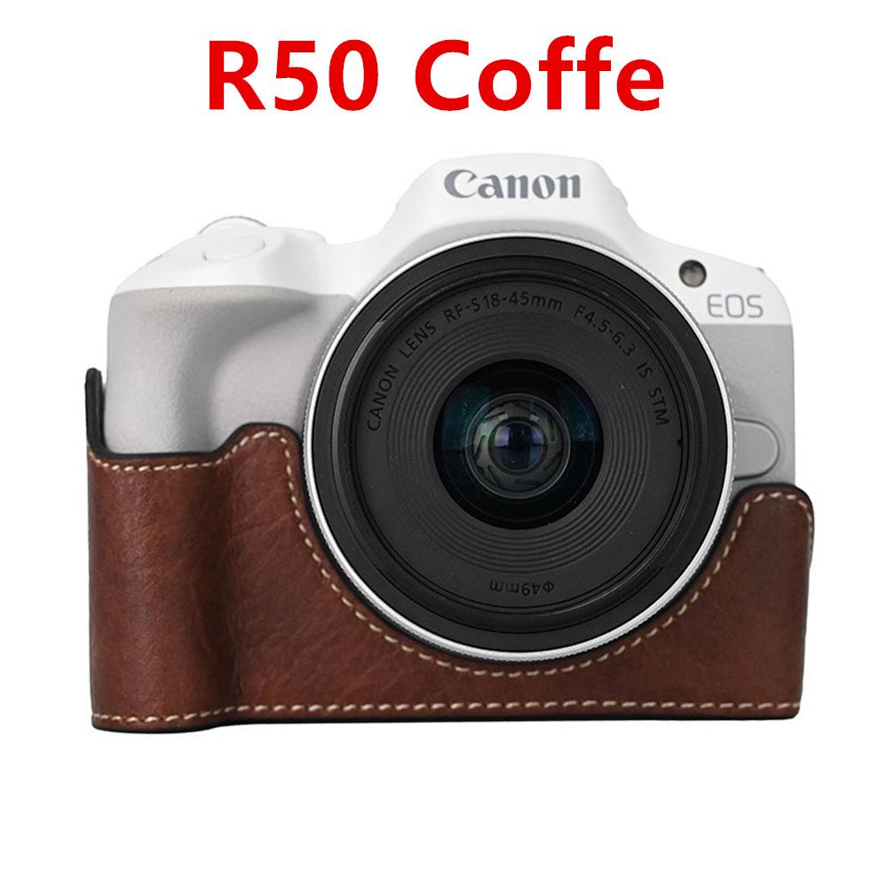 Получехол для камеры для Canon EOS R50V R50 R10 200D 200DII PowerShot V1 SX70HS Нижняя крышка с отверстием для батареи из ПУ кожи