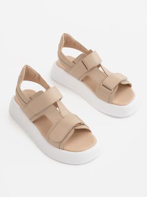 Кожаные босоножки на липучке ISSA Plus