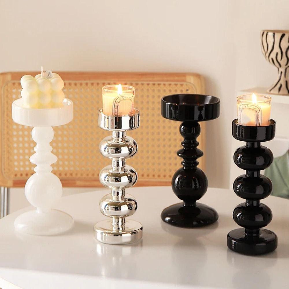 Elegant Minimalist Candlestick European Style Tea Light Rack Photo Props Candle Stands  Party