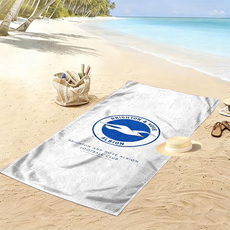 Пляжное полотенце с принтом Brighton & Hove Albion, Большое мягкое быстросохнущее полотенце для пляжа, кемпинга, плавания