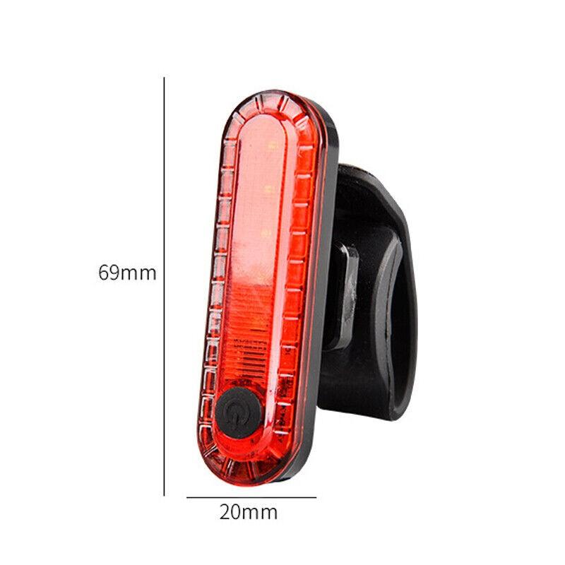 2pcs USB rechargeable MTB bicycle taillight LED light bicycle lamp rear luminous