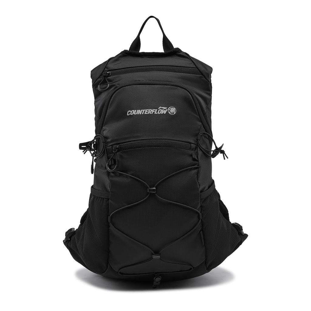 Li Ning Outdoor CF 13.5L Lightweight Elastic Adjustable Chest Strap Nylon Backpack Unisex Backpack Black ABSW109-1