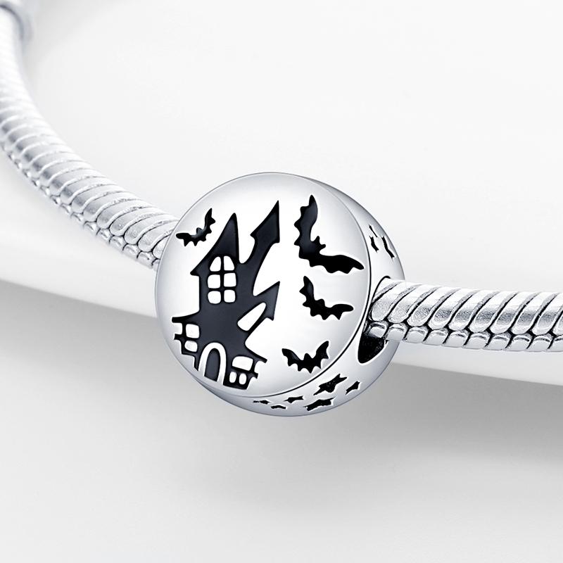 Charms Beads Happy Halloween Cute Theme Festival Cat Skull Style Fit 925 Charms Bracelet Beads Jewelry Gifts for Women