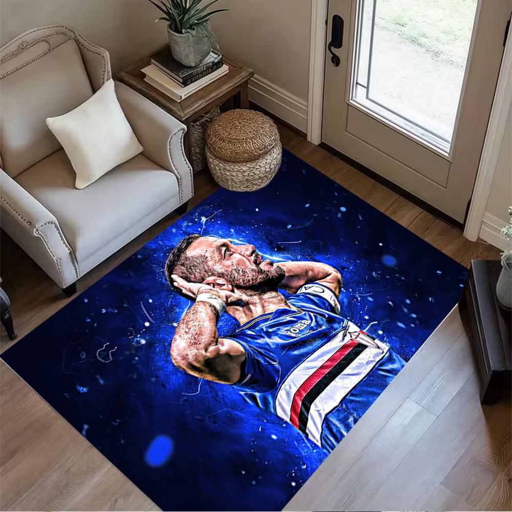 Sampdoria Player Celebration Floor Rug Office Rug Suitable for Bedrooms Playrooms Balcony Kitchen Anti-slip Rug Decorate Offices Best for Christmas