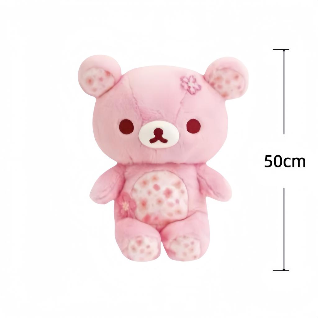 Cherry Blossom Plush Bear 30/40/50cm Cute Stuffed Doll Home Decor Kids Birthday Gift