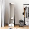 Full Length Mirror, 156 x 37 cm Rectangular Full Body Mirror with Stand, Floor Standing, Hanging or Leaning Against Wall for Bedroom Cloakroom, Black