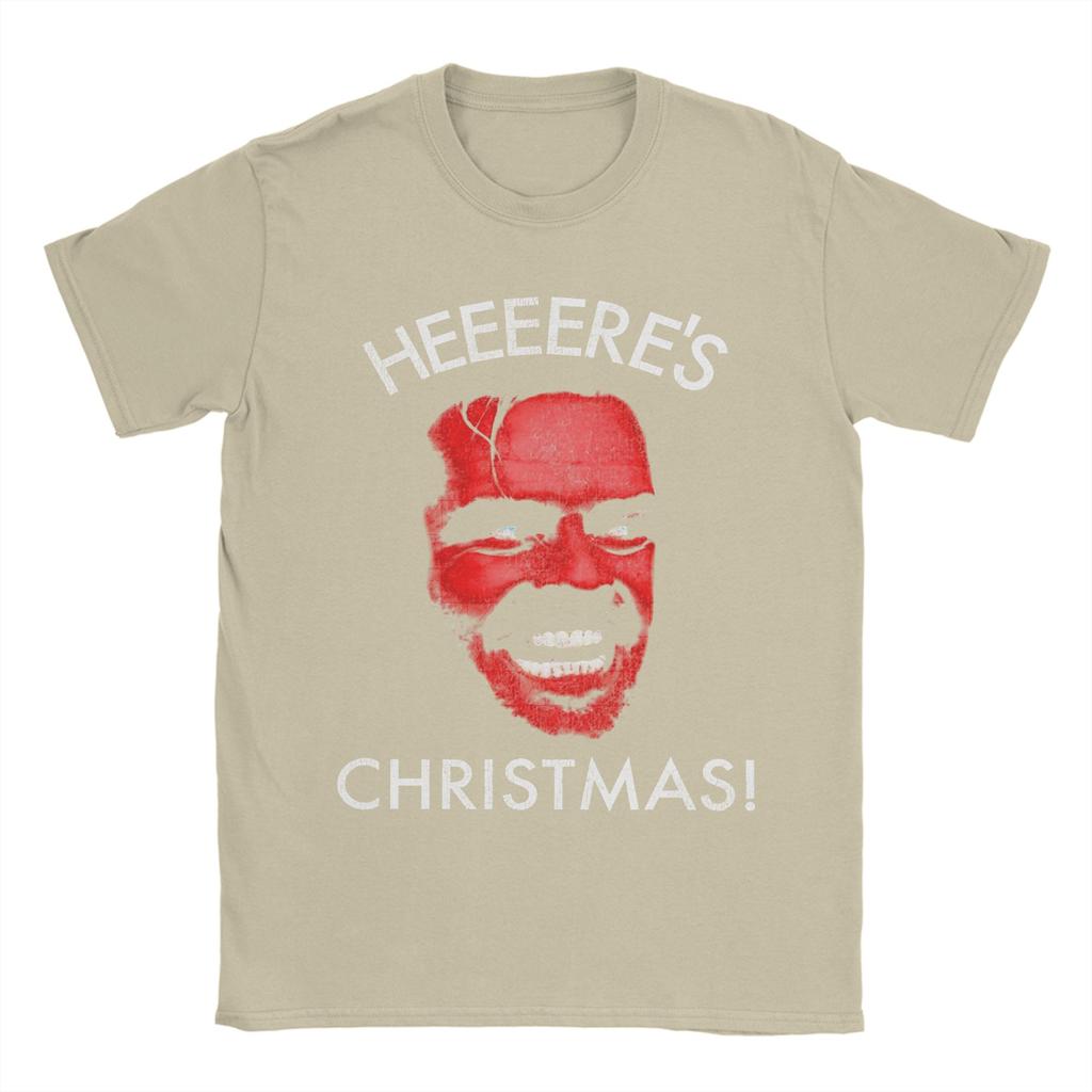 Christmas The Shining TShirt Unisexs Cotton Tops Vintage Round Neck Short Sleeve