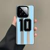 Подарочный чехол для телефона для Xiaomi Redmi Note 15 14 5G 13 12 10 11 Pro Plus 4G 15C 14C 13C 12C Серебристый IMD чехол Футбол Аргентины 10 Подарок