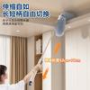 Dual-Head Extendable Dust Duster Ceiling Fan High Shelf Home Cleaning Soft Microfiber Head Plastic Handle
