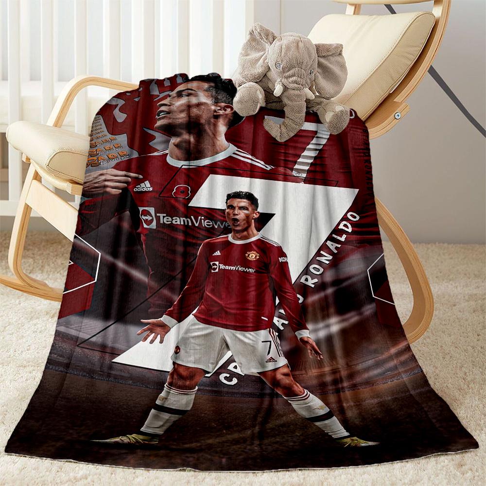 Cristiano Ronaldo Blanket Soft Cozy Suitable For Bed Chair Office Allseason Use Digital Print Gifts For Family Or Friends