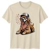 Golden Retriever Patriotic Dogs Animals Unisexs Unisexs Graphic Tee US Flag