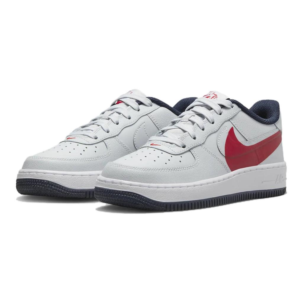 Nike Air Force 1 LV8 4 GS Kids Pure Platinum University Red Obsidian FQ4118-001