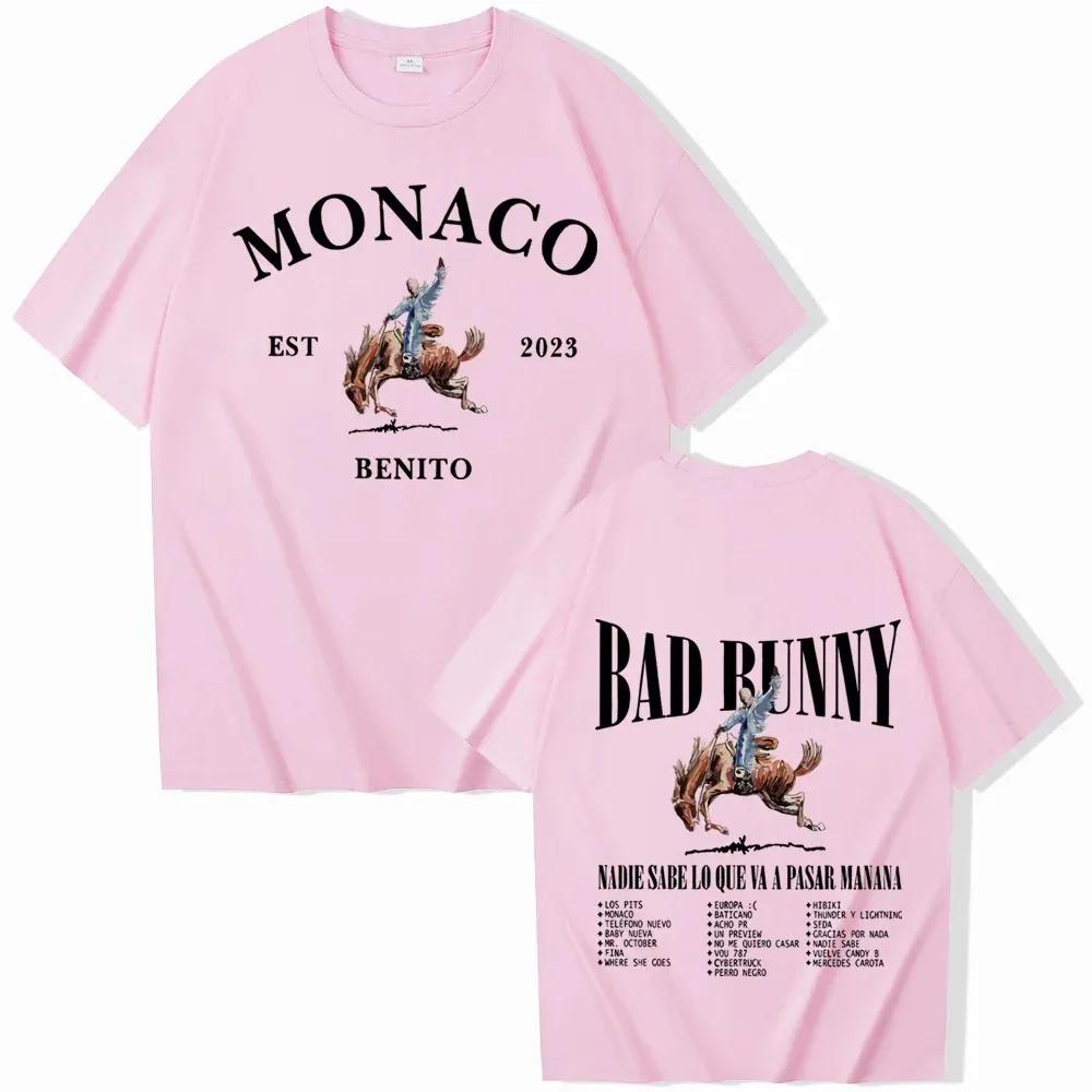 Bad Bunny Nadie Sabe Lo Que Va A Pasar Manana T-Shirts Harajuku O-Neck Short Sleeve Man Woman Shirts Fans Gift