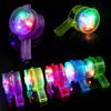 5 PCS with Lanyard LED Light Whistle Plastic Flashing Whistle Creative Party Whistle
