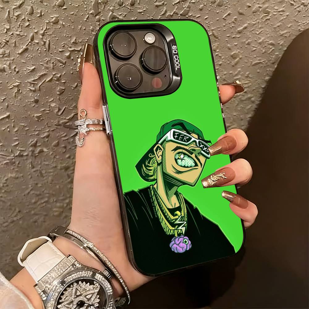 Чехол для телефона singer Feid Ferxxo SlXDO для iPhone 17,16,15,14,13,12,11 Plus,Pro Max,XS, Разноцветный Серебристый Черный Чехол