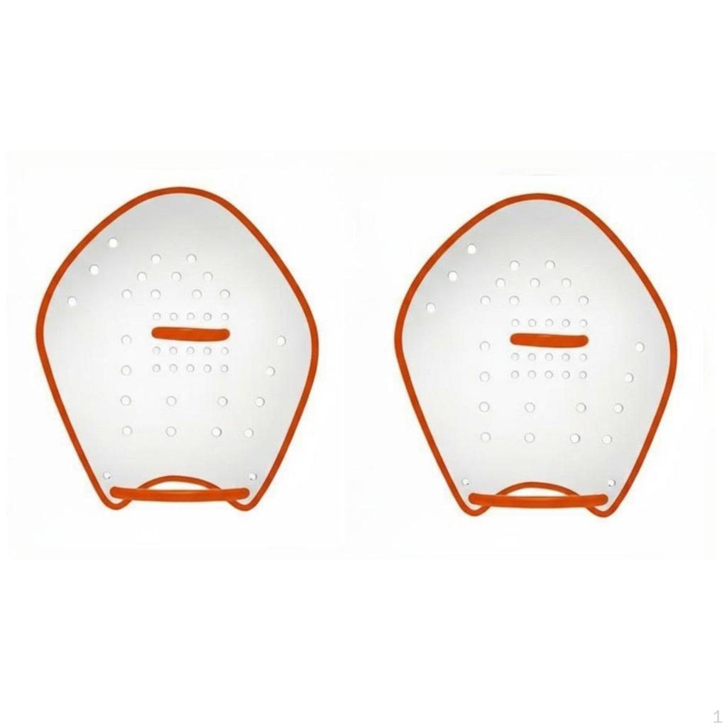 2 Pieces Silicone Swim Paddles Waterproof Swimming Hand Improves Form for Children,