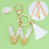 1PC Handbag Jewelry Letter Keychain 26 English Bag Accessories Tassel Pendant Fashion Key Rings