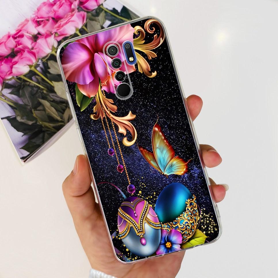 New For Xiaomi Redmi 9 Case Cute Cat Luxury Flower TPU Soft Silicone Clear Cover For Xiaomi Redmi 9 9A 9a 6.53"Bumper Phone Case