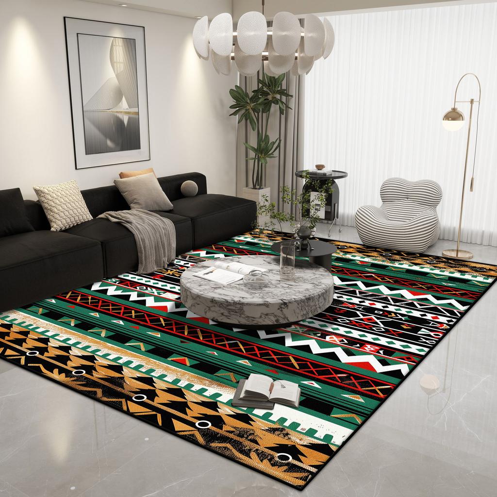 Bohemian Style Antiskid Room Decoration Aesthetic Bedroom Carpet Soft Foldable Living Room Rugs Easy Cleaning Entrance Door Mat
