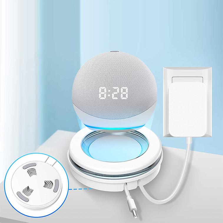 Speaker Base Stand Simple Structure Firmly Fixed Speaker Holder for Dot 4th 5th White